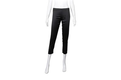 Lot 540 - Dolce & Gabbana Black Silk Cropped Trouser
