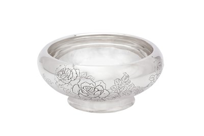 Lot 137 - A good early 20th century Japanese silver bowl, Yokohama circa 1900 probably by Arthur and Bond (active circa 1889-1923)