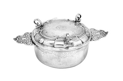 Lot 244 - An early 18th century German silver ecuelle and cover, Augsburg 1724-28 by Johann Christoph Treffler I (c. 1652–1722, master 1680)