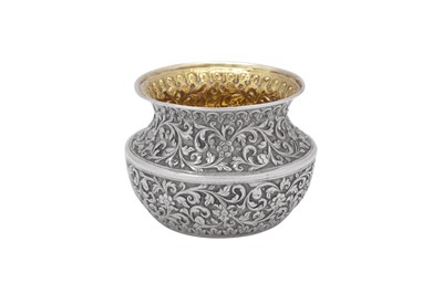 Lot 83 - A late 19th century Anglo – Indian silver bowl, Cutch, Bhuj circa 1890 by Oomersi Mawji (active 1860-90)