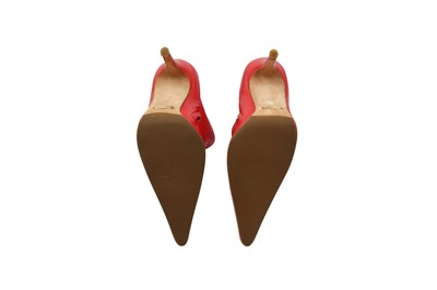 Lot 32 - Dolce & Gabbana Red Heeled Long Boot - Size 40.5