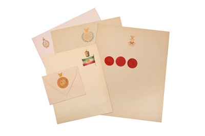 Lot 438 - A COLLECTION OF QAJAR ROYAL MEMORABILIA STATIONARY