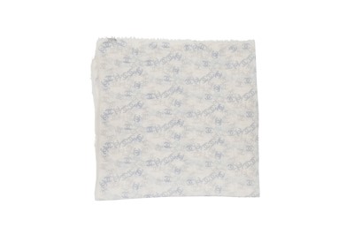 Lot 523 - Chanel Off White CC Logo Cashmere Scarf