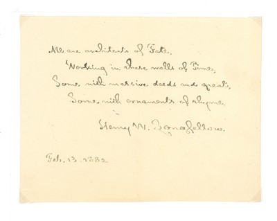 Lot 650 - Longfellow (Henry Wadsworth)