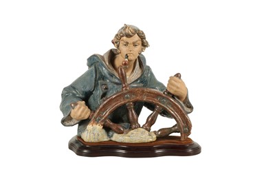 Lot 377 - A LLADRO FIGURE GROUP, THE HELMSMAN