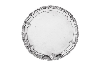 Lot 466 - A George III Irish sterling silver waiter, Dublin possibly 1773 possibly for John Laughlin