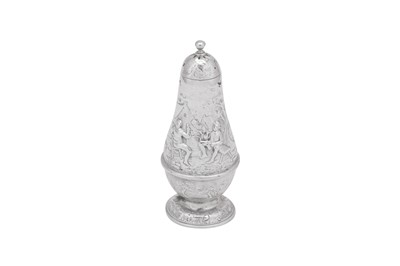 Lot 407 - A Victorian sterling silver 'Tenier's' pepper caster, London 1879 by Francis Boone Thomas