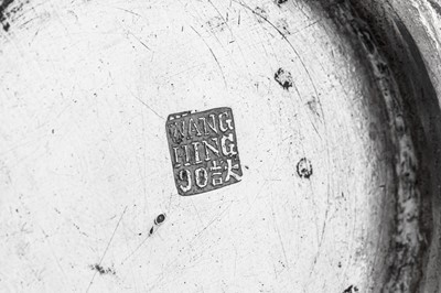 Lot 113 - An early 20th century Chinese Export silver basket, Canton circa 1920 retailed by Wang Hing