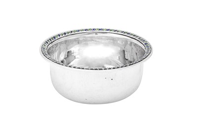 Lot 329 - A George V ‘Arts and Crafts’ sterling silver and enamel bowl, Birmingham 1910 by Liberty and Co