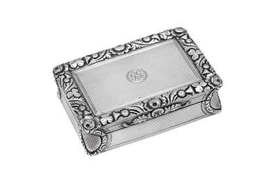 Lot 1 - Maritime interest – A large William IV sterling silver snuff box, London 1836 by Edward Edwards II