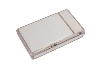 Lot 25 - An early 20th century Austrian 900 standard silver and guilloche enamel case, Vienna circa 1910 by Georg Adam Scheid (1838-1921, reg. 1882)