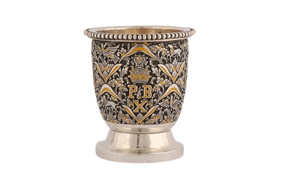 Lot 190 - An early 20th century Indonesian silver and enamel Royal beaker, probably Java circa 1920