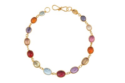 Lot 118 - A multi-gem bracelet