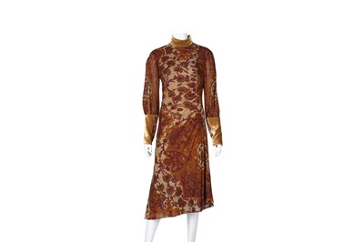Lot 74 - Kenzo Multi Print Long Sleeve Midi Dress - Size 38