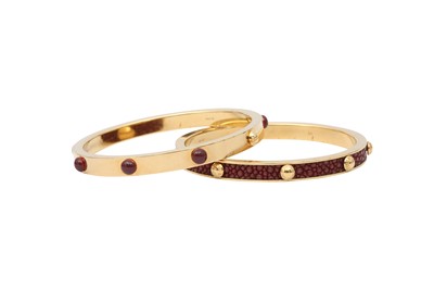 Lot 78 - λ Louis Vuitton Burgundy Gimme A Clue Bangles - Size M