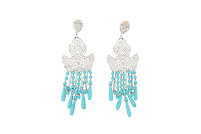 Lot 133 - Carlo Zini Milano Statement Drop Clip On Earrings