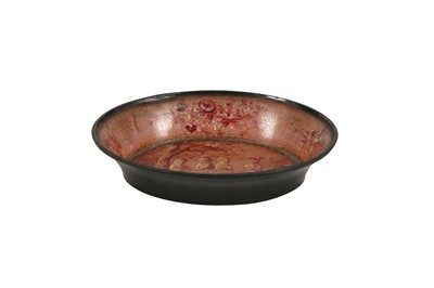 Lot 294 - A PAPIER-MÂCHÉ PIN DISH IN THE FRENCH TASTE, MID 18TH CENTURY