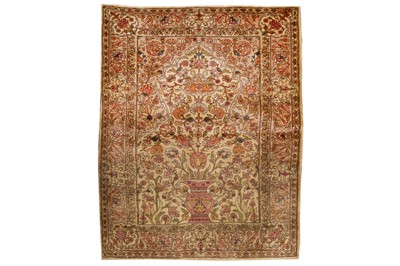 Lot 8 - AN EXTREMELY FINE HEREKE SILK PRAYER RUG, TURKEY