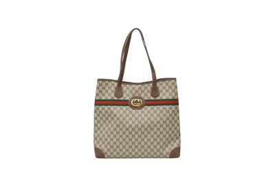 Lot 253 - Gucci Beige Monogram Supreme Web Tote