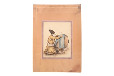 Lot 396 - A LEATHERWORKER IN HIS ATELIER