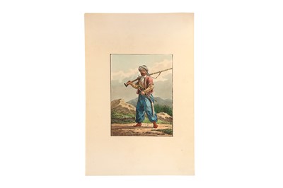 Lot 605 - A PORTRAIT OF A KURDISH FIGHTER FROM THE HAKKARI REGION