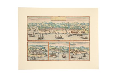 Lot 443 - VIEWS OF CALCUTTA FROM BRAUN AND HOGENBERG'S 'CIVITATES ORBIS TERRARUM'