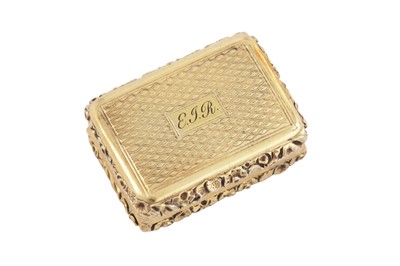 Lot 3 - A George III sterling silver gilt vinaigrette, Birmingham 1819 by John Shaw