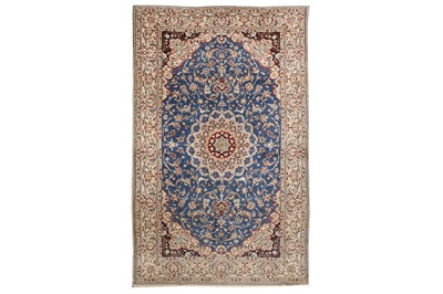 Lot 60 - AN EXTREMELY FINE PART SILK NAIN RUG, CENTRAL PERSIA