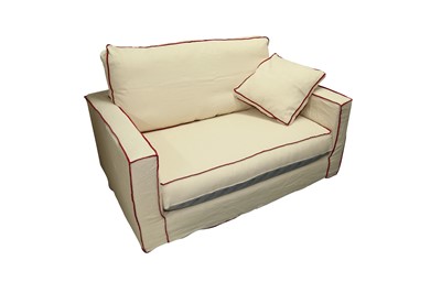Lot 493 - A CONTEMPORARY ROCHE BOBOIS LONG ISLAND TWO SEATER SOFA