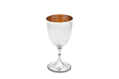 Lot 392 - A Victorian sterling silver goblet or standing cup, Sheffield 1900 by James Dixon and Sons