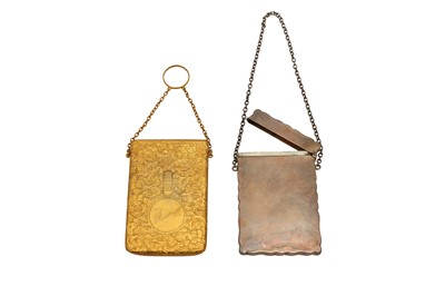 Lot 30 - A VICTORIAN STERLING SILVER GILT CARD CASE, BIRMINGHAM 1899 BY HENRY WILLIAMSON LTD
