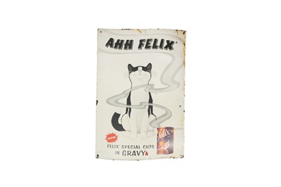 Lot 435 - AN ENAMEL 'AHH FELIX' ADVERTISING SIGN, CIRCA 1970s