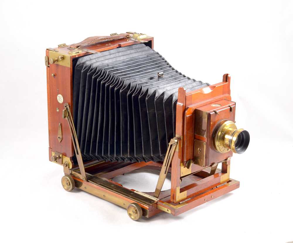 Lot 259 - A Good, Brass Bound Thornton Pickard Half Plate Focal Plane Camera
