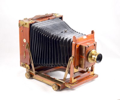Lot 18 - A Good, Brass Bound Thornton Pickard Half Plate Focal Plane Camera