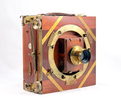 Lot 259 - A Good, Brass Bound Thornton Pickard Half Plate Focal Plane Camera