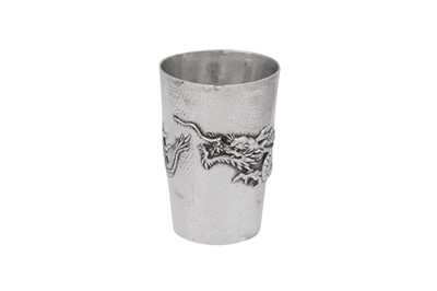 Lot 124 - An early 20th century Japanese silver spirit measure, Yokohama circa 1920