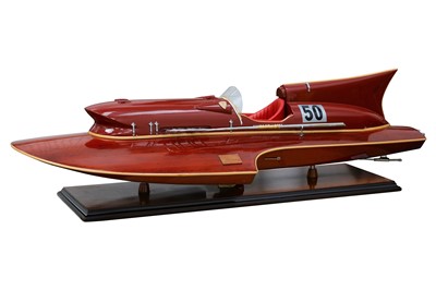 Lot 402 - AN ARNO XI FERRARI NANDO DELL'ORTO HYDROPLANE SPEEDBOAT MODEL, CONTEMPORARY