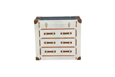 Lot 479 - A CONTEMPORARY AVIATION STYLE ALUMINIUM CLAD CHEST