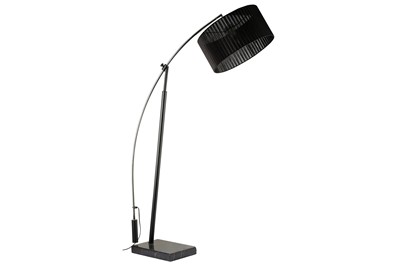Lot 467 - A CONTEMPORARY ADJUSTABLE ARC LAMP