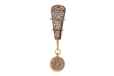 Lot 321 - CHATELAINE POCKET WATCH.