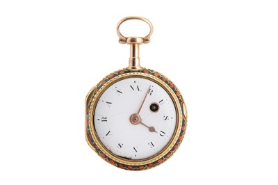 Lot 345 - OPEN FACE VERGE POCKET WATCH.