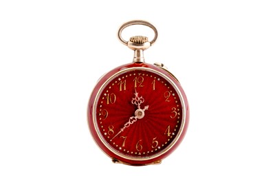 Lot 343 - LADIES OPEN FACE POCKET WATCH.