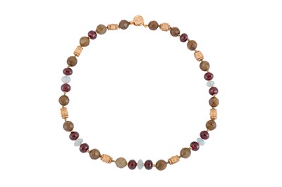 Lot 129 - Cassandra Goad I A garnet, labradorite and rock crystal necklace