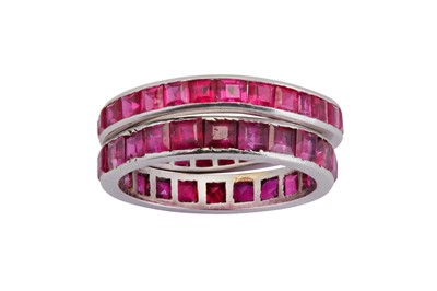 Lot 149 - Two ruby eternity rings