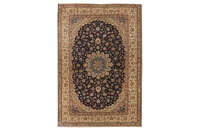 Lot 27 - AN EXTREMELY FINE PART SILK NAIN CARPET, CENTRAL PERSIA