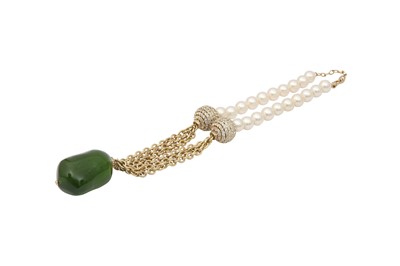 Lot 201 - Valentino Pearl Chain Statement Necklace