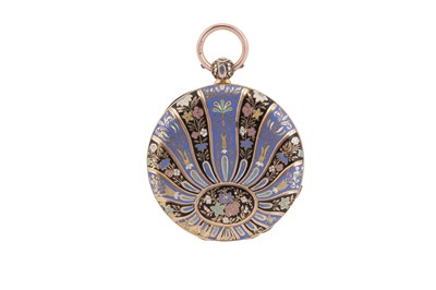 Lot 344 - OPEN FACE GOLD ULTRA THIN POCKET WATCH.