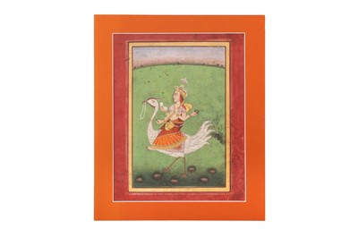 Lot 277 - THE GODDESS SARASWATI ON HER VAHANA