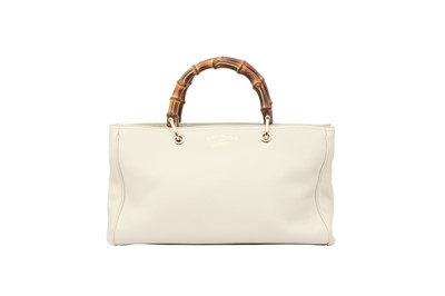 Lot 366 - Gucci Cream Bamboo Handle Tote