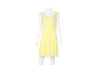 Lot 215 - Ermanno Scervino Yellow Crepe Dress - Size 44